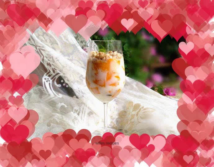 Mango oatmeal yogurt