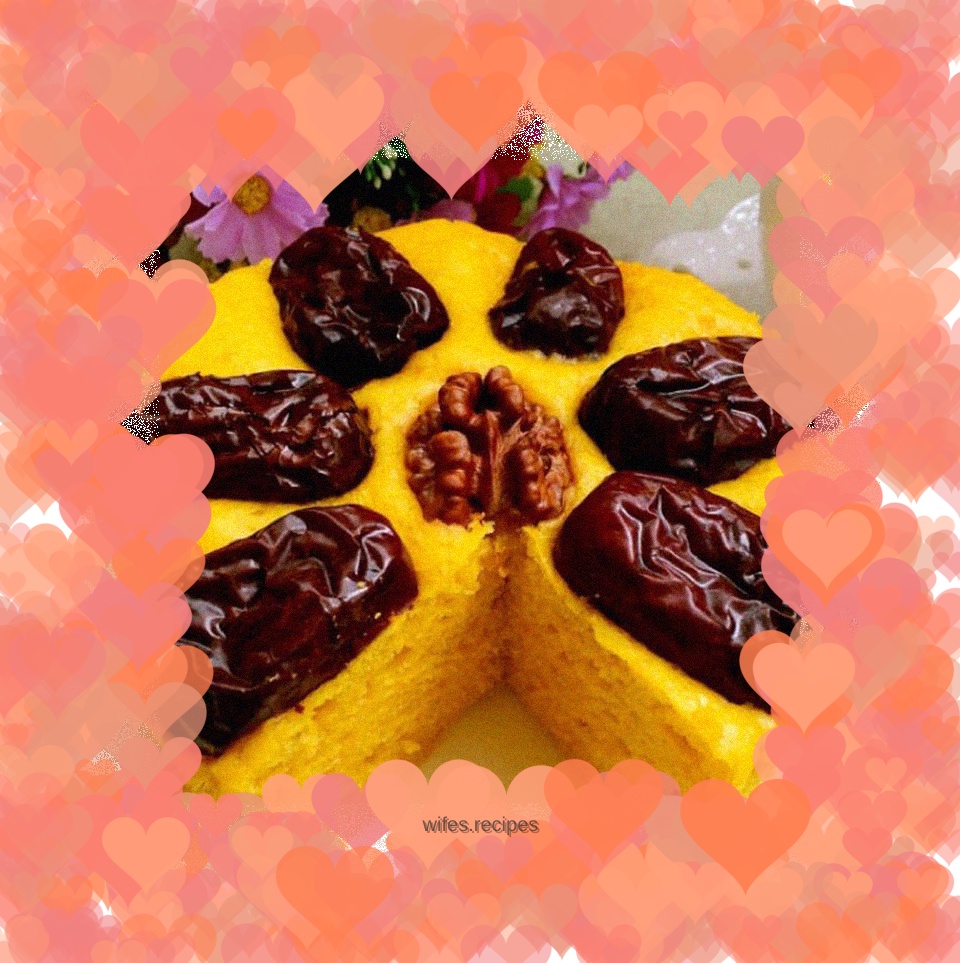 Pumpkin and Red Date Hair Cake