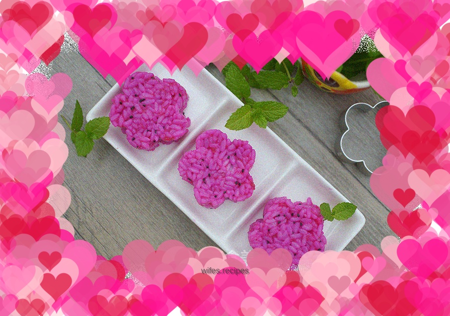 Flower rice balls