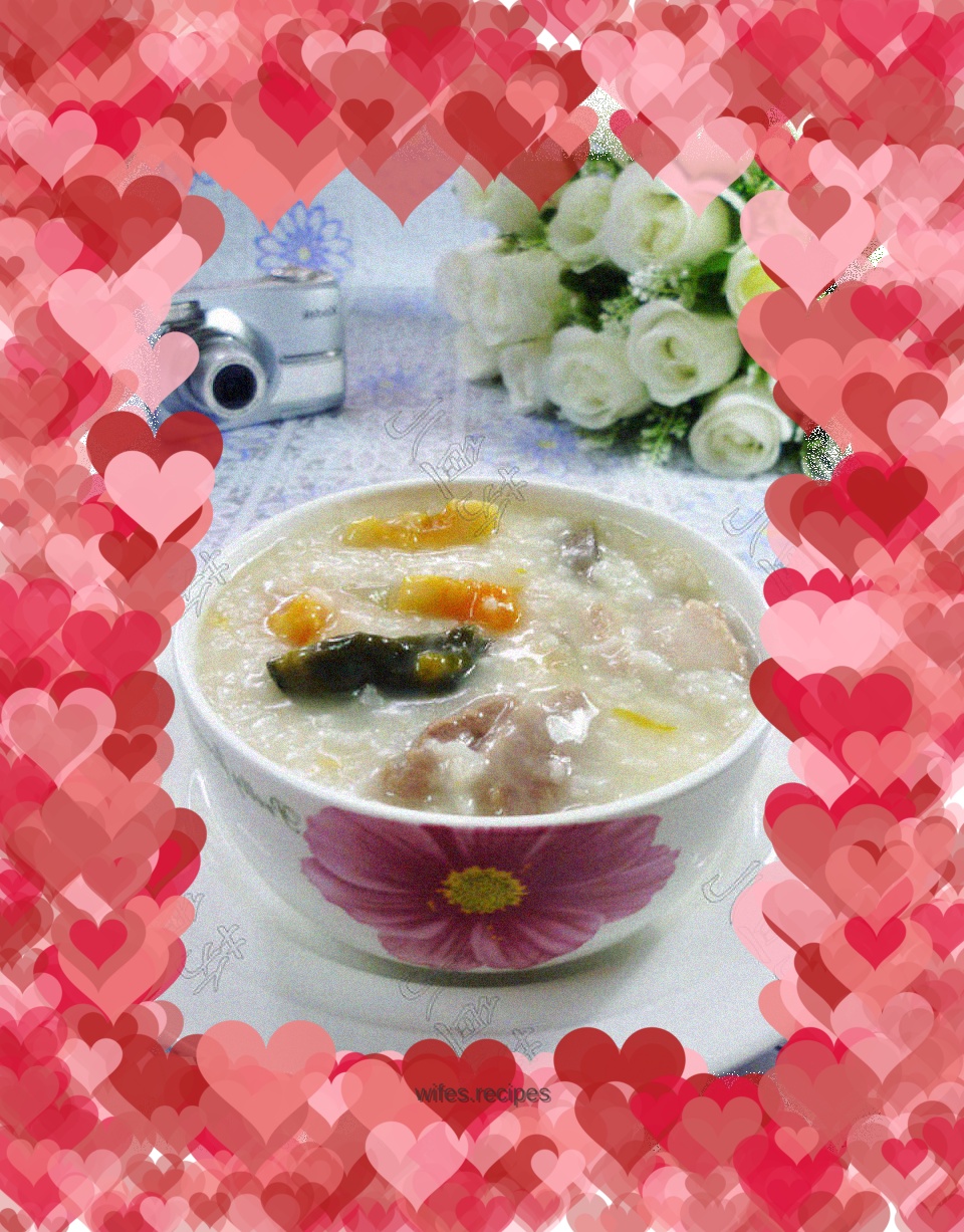 Pork Ribs and Preserved Egg Rice Porridge