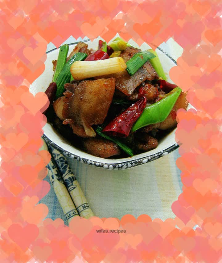 Wine-flavored twice-cooked pork