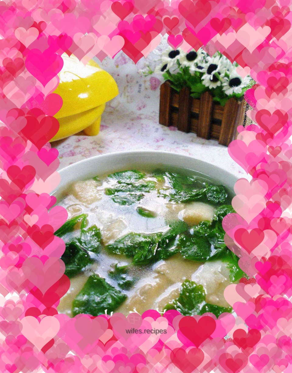 Celery leaf fried dough sticks soup