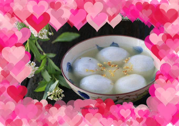 Handmade black sesame glutinous rice balls