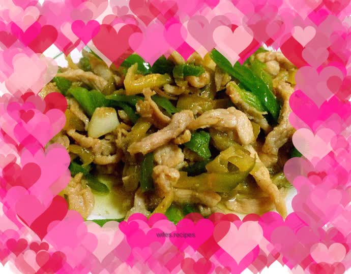 Stir-fried shredded pork with mustard green pepper