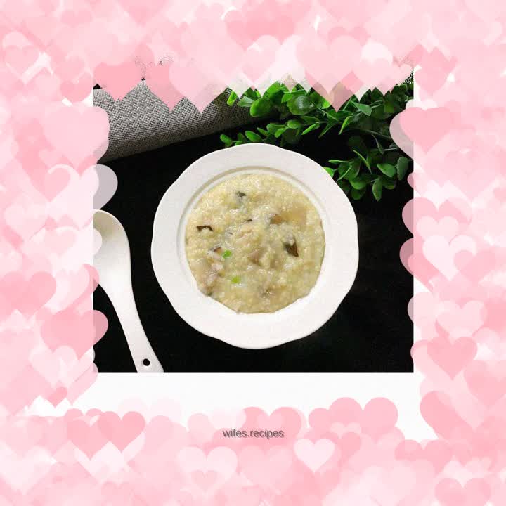 Sea cucumber, scallop and millet porridge