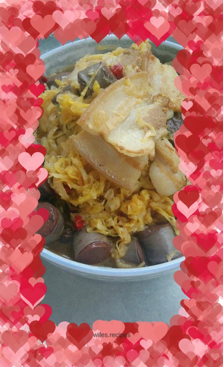 Private House Pork Belly Sauerkraut Blood Sausage