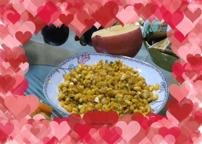 Stir-fried sweet corn and peppers