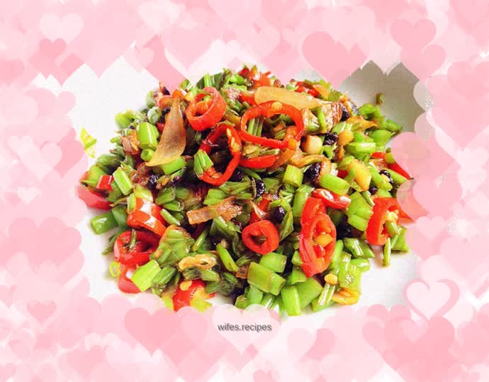 Water spinach stems with black bean sauce