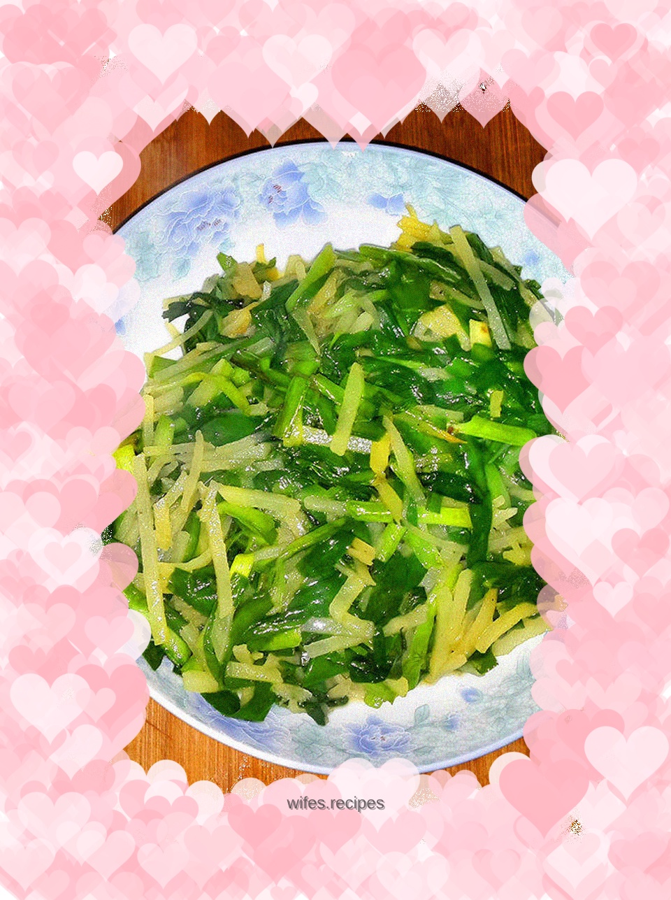 Stir-fried leeks with shredded potatoes