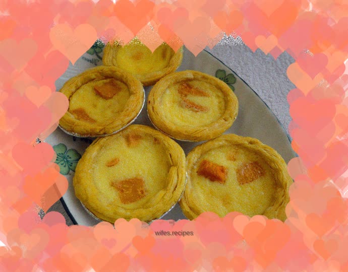 Mango egg tart
