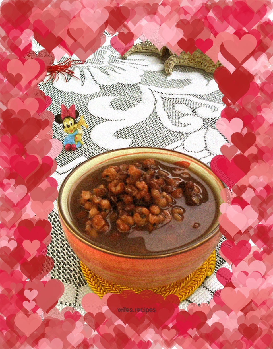 Barley and red bean porridge