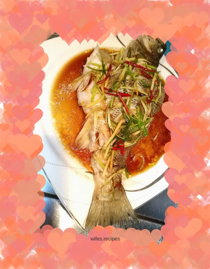 Steamed seabass