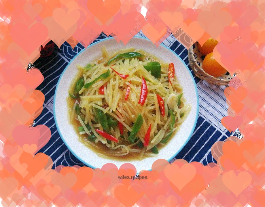 Homemade potato shreds