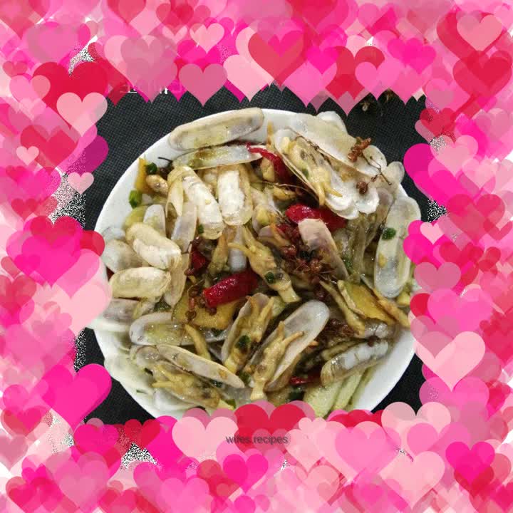 Oyster sauce razor clams