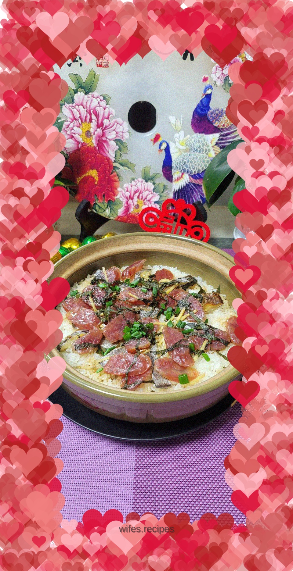 Salted Fish and Sausage Claypot Rice