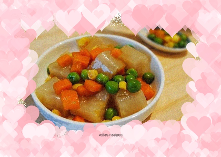 Mixed vegetable skin jelly