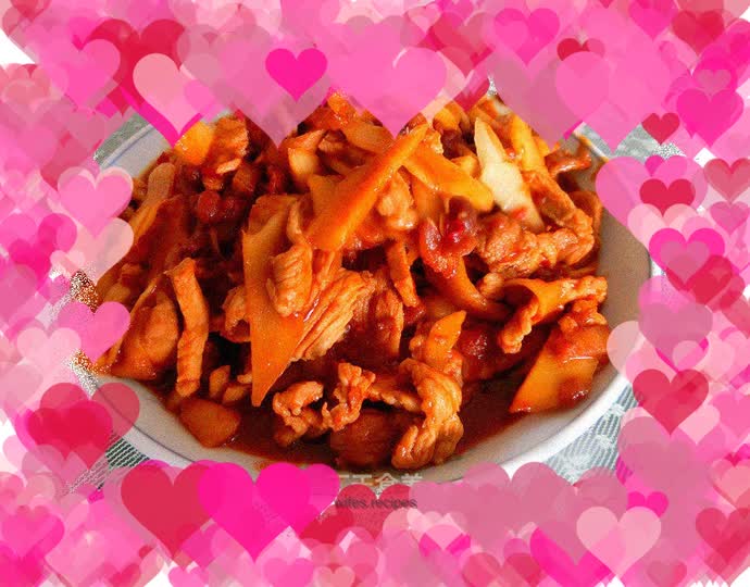 Sautéed ginger meat