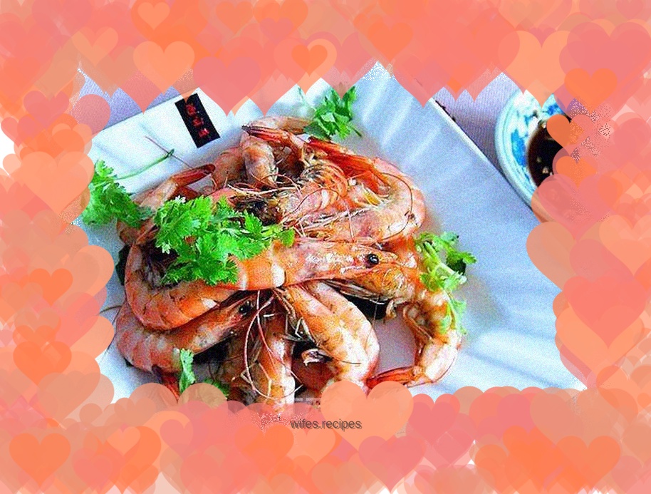 Braised monodon shrimp in rice wine