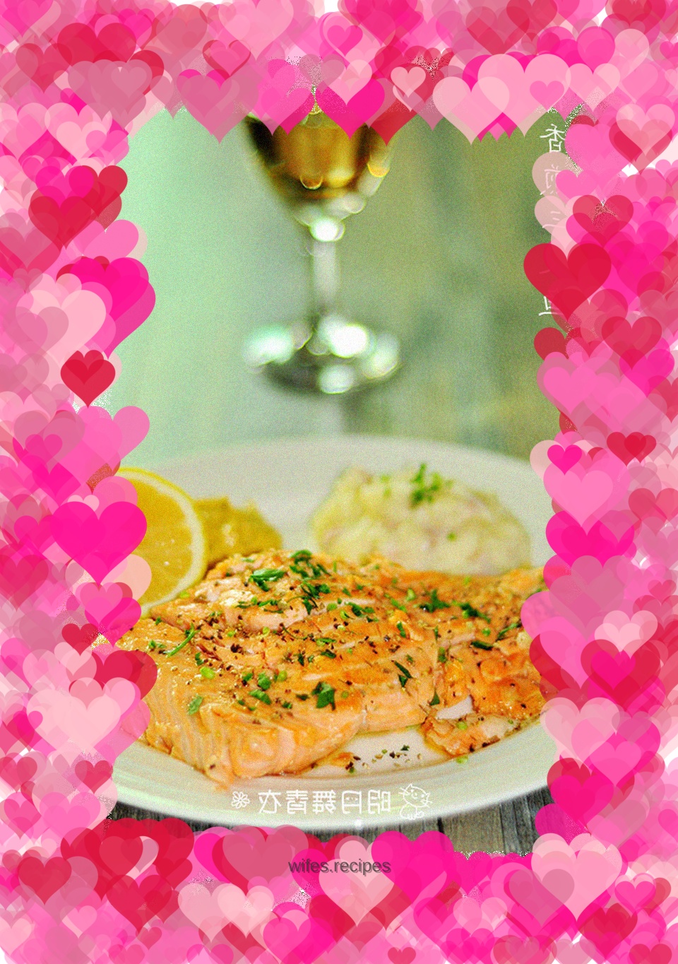 Pan-fried salmon with lemon