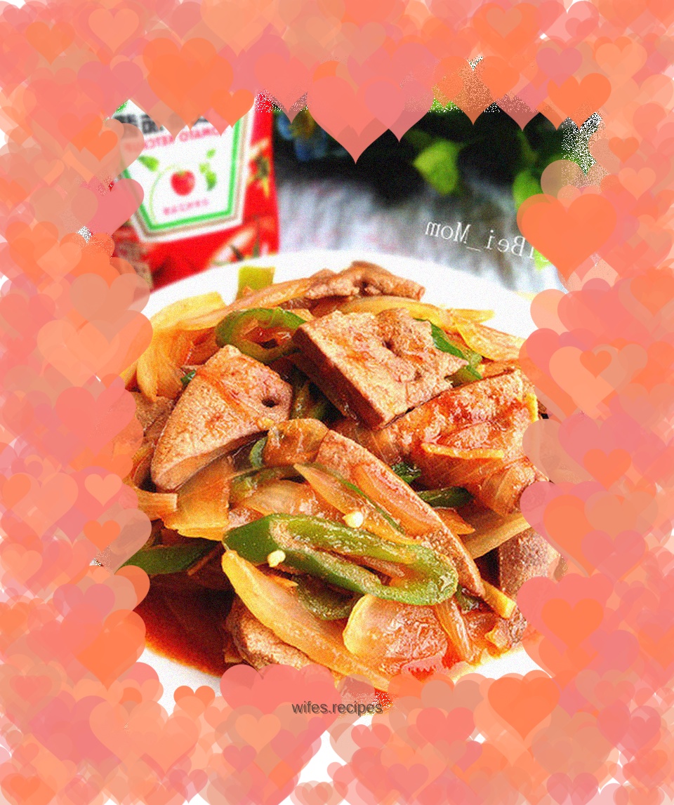 Fried pork liver with onions