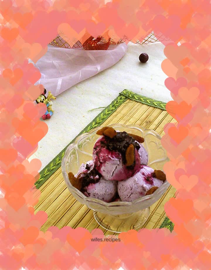 Condensed milk blueberry ice cream