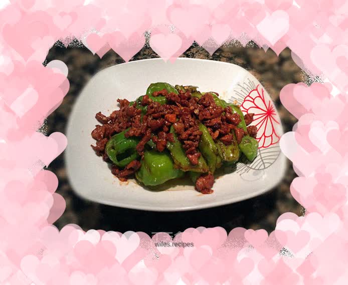 Diced Pork and Tiger Skin Chili