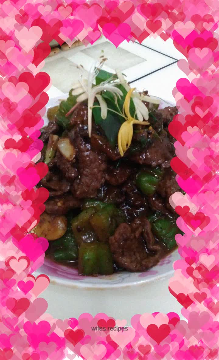 Stir-fried beef with cold melon