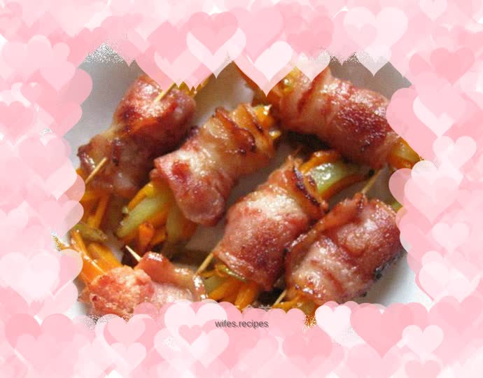 Bacon and vegetable wraps