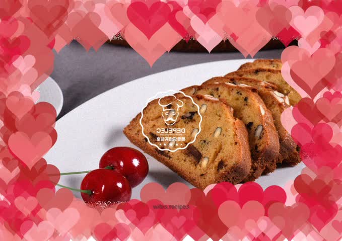 Red date and walnut cake