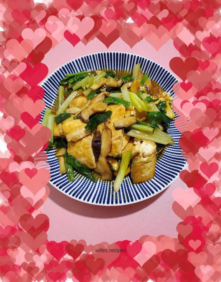 Mushroom Spicy Braised Silky Tofu