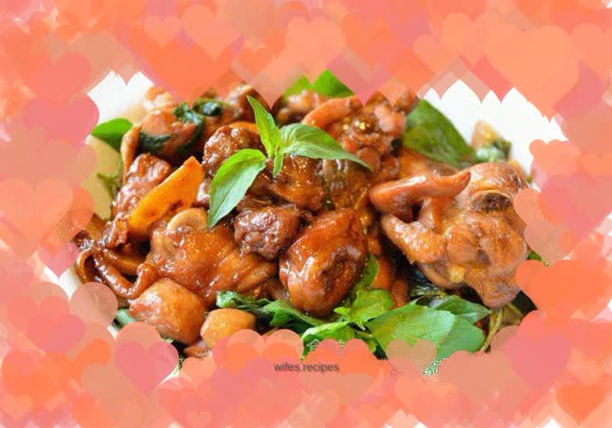 Three cups of chicken (less oil version)