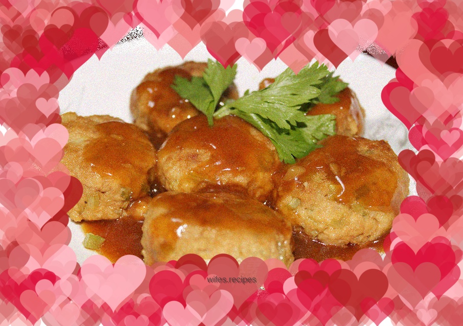 Potato and Celery Meatballs in Sauce