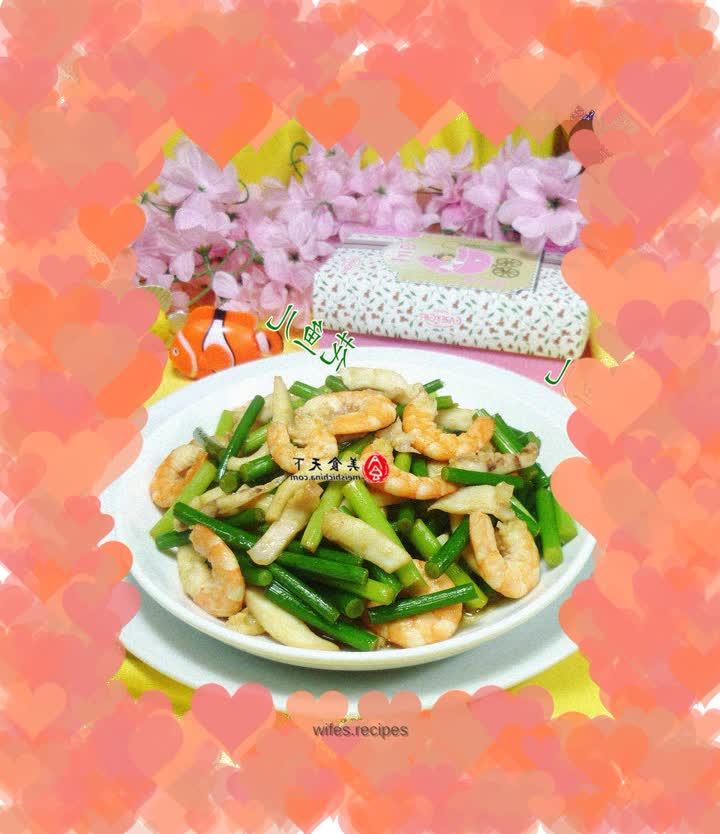 Stir-fried garlic sprouts and fresh vegetables