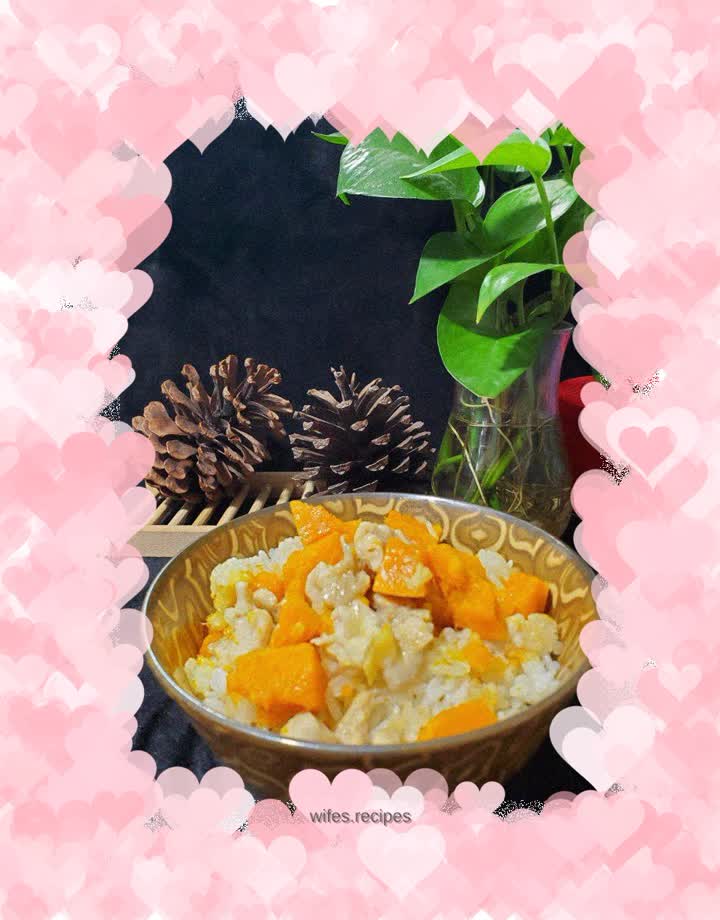 Chicken and Pumpkin Braised Rice