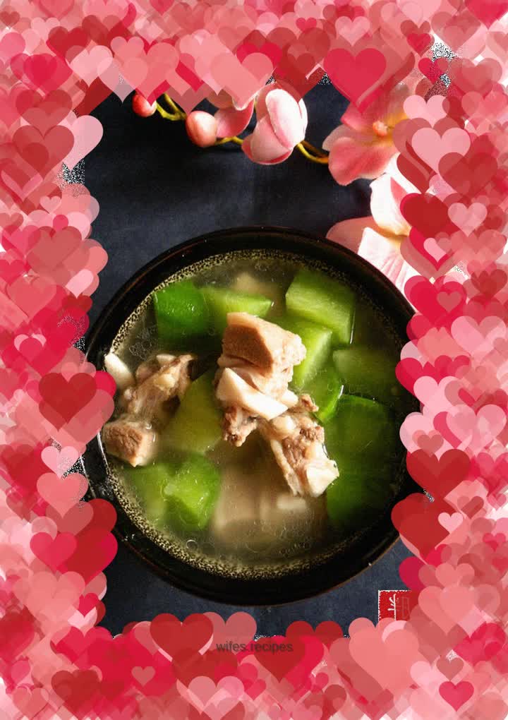 Lamb chops and radish soup