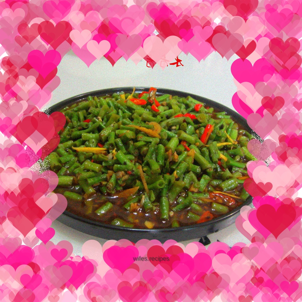 Braised fresh diced beans