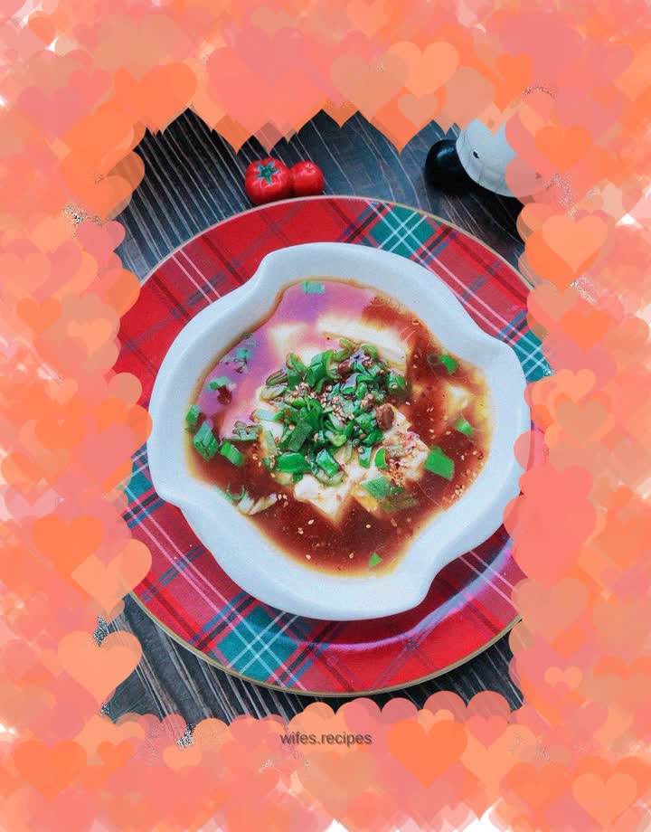 Steamed tofu in bone soup