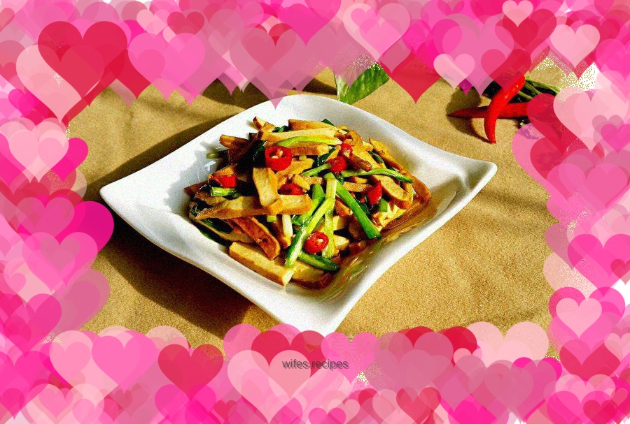 Stir-fried dried leeks