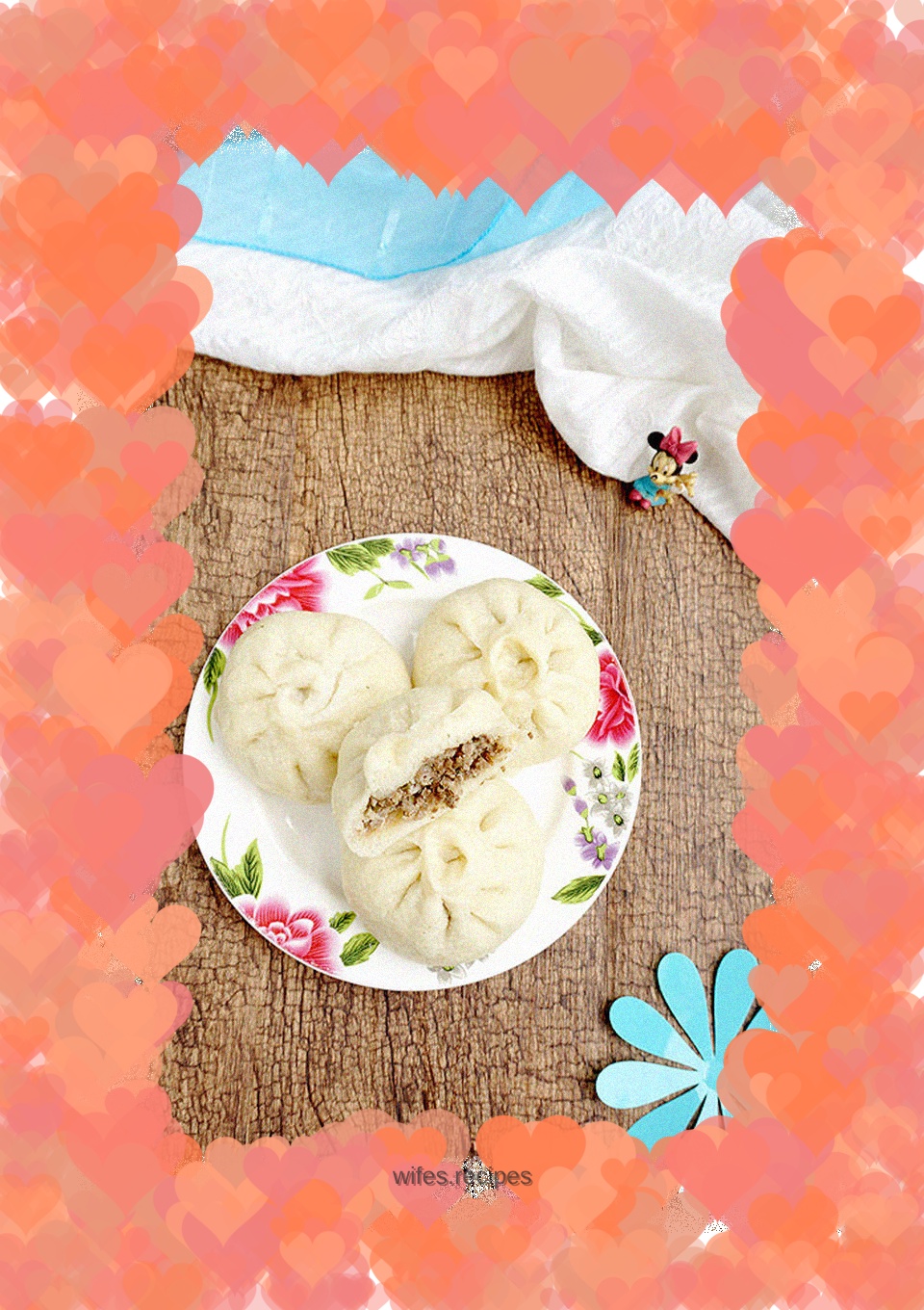 Dried bamboo shoots, fresh meat and white corn bread