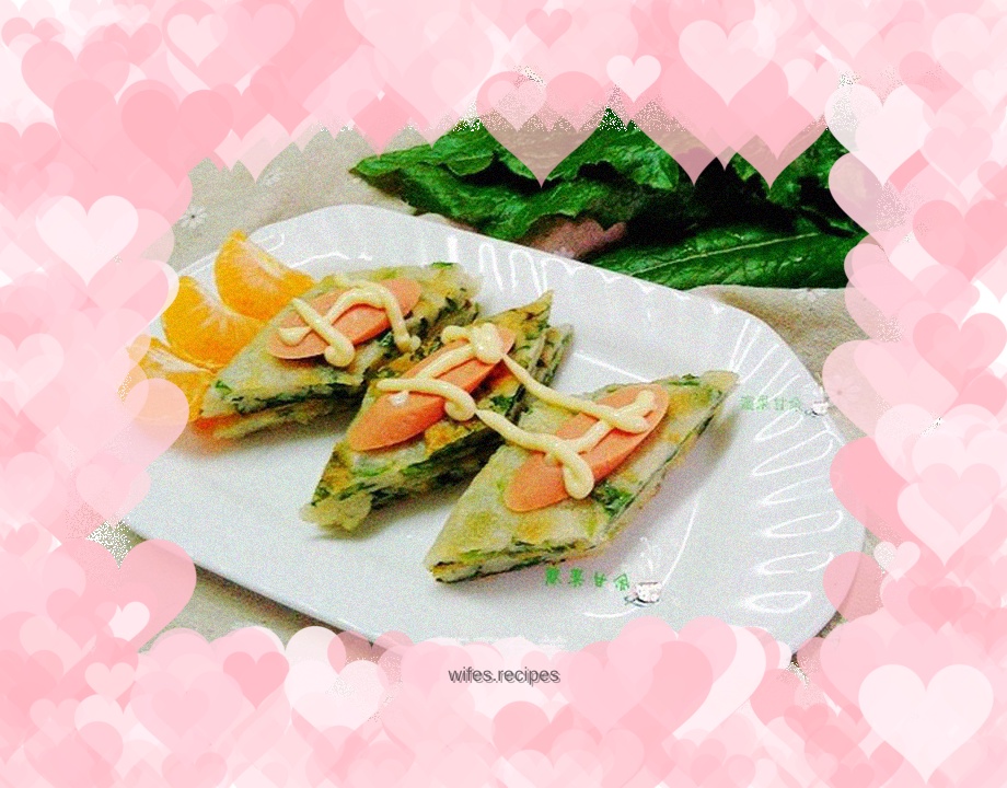 Ham sausage vegetarian salad