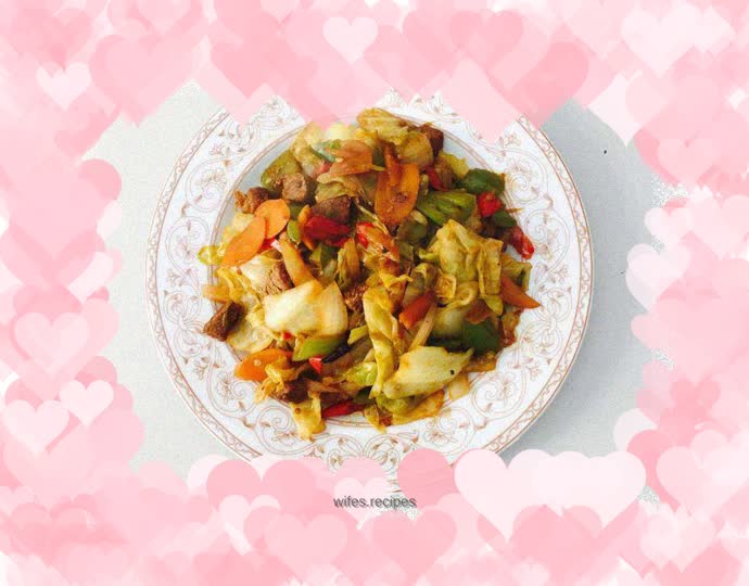 Griddle beef and cabbage