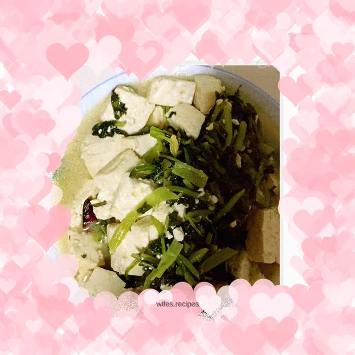 Braised tofu with moss