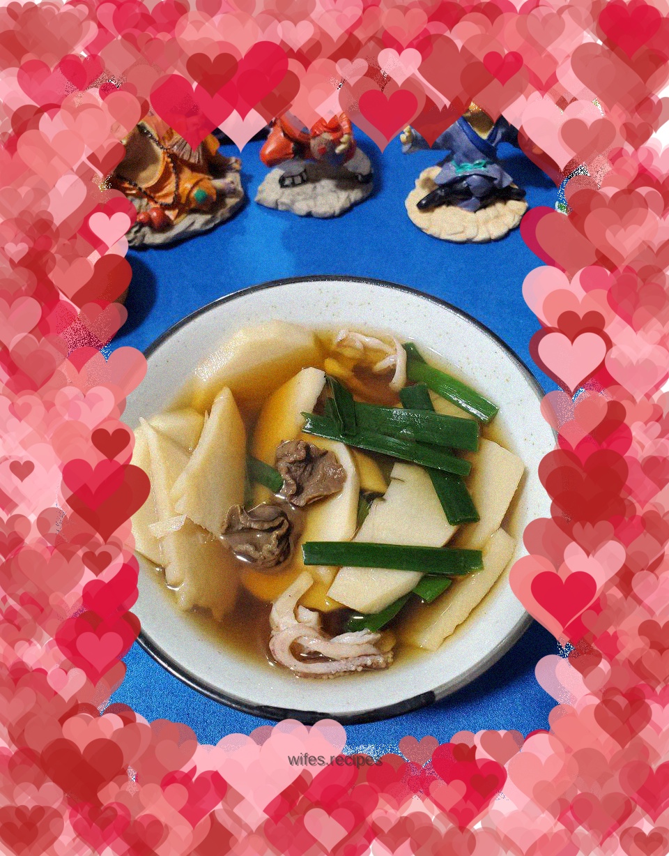 Dried Conch and Squid in Spring Bamboo Shoot Soup