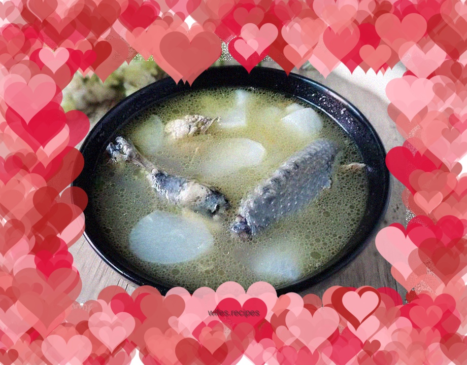 Boiled chicken with radish