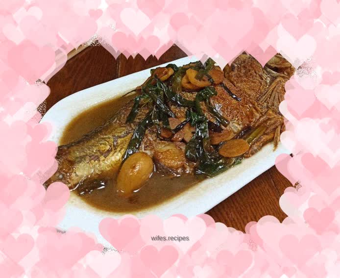Braised flat fish