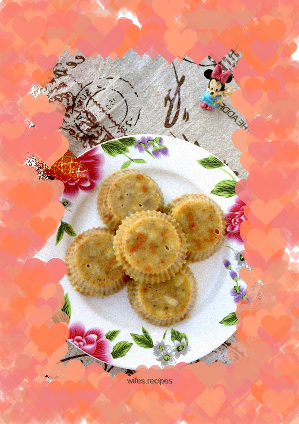 Wolfberry, sesame and water chestnut cake