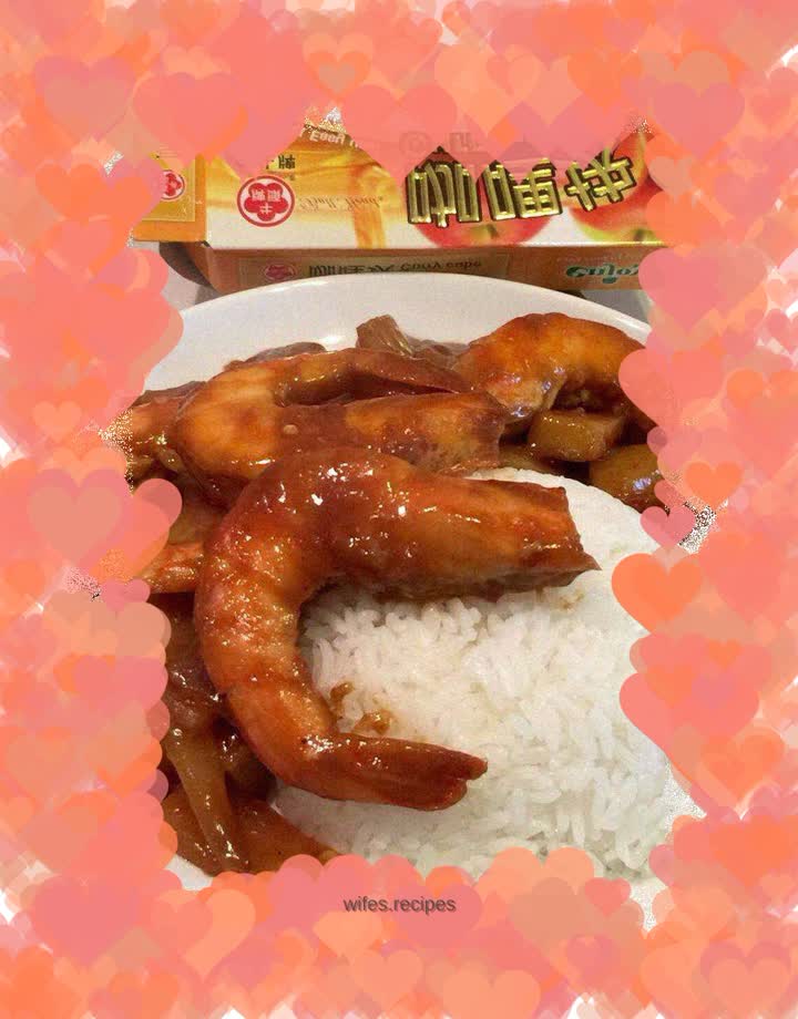 Curry Potatoes and Prawns