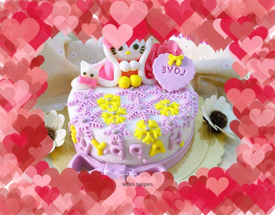 hellokitty fondant cake