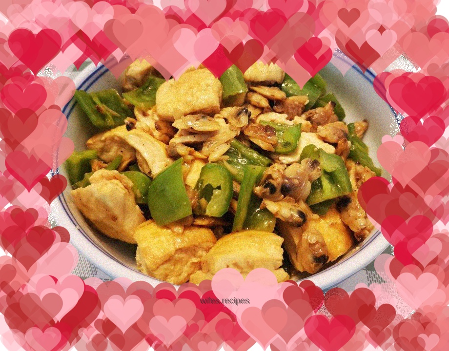 Braised tofu with scallop meat