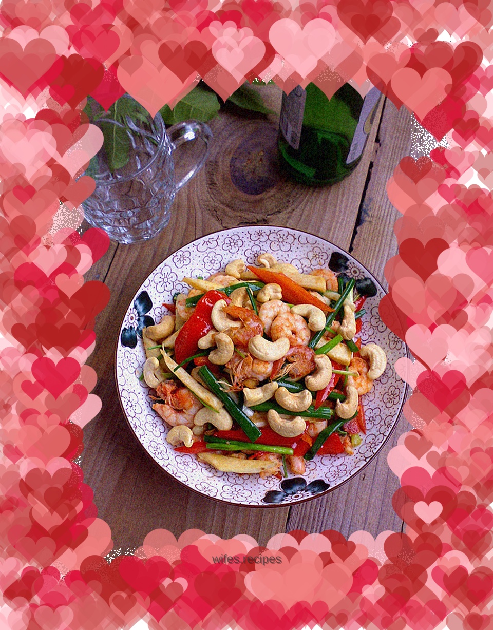 Stir-fried shrimps with wild rice pepper